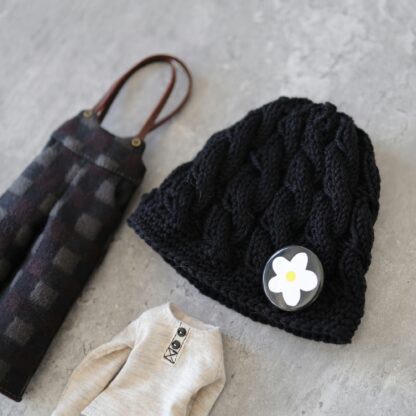 Long Sleeve T-shirt, Wide Pants with Straps, Knitted Hat, Original Pin button - Image 5