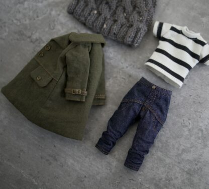 Jacket, Short Sleeve T-Shirt, Lightweight Denim Pants, Knitted Hat - Image 7