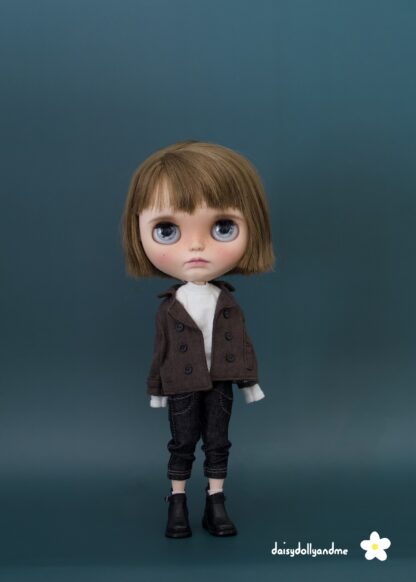 Double Breasted Blazer, Long Sleeve T-shirt, Crop Pants, Ankle socks