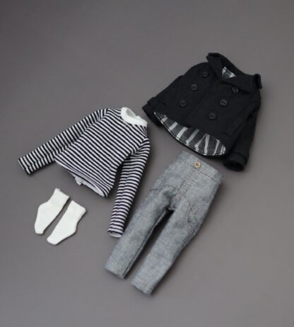 Double Breasted Blazer, Long Sleeve T-shirt, Crop Pants, Ankle socks - Image 2