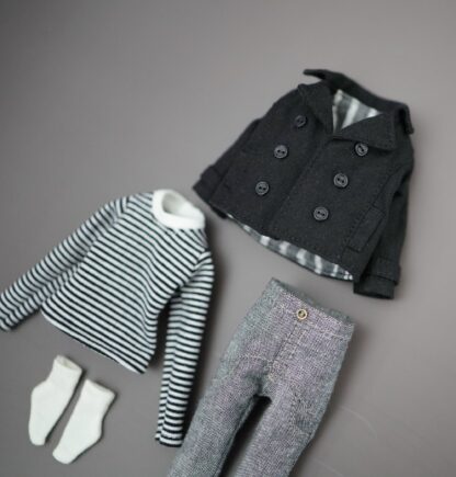 Double Breasted Blazer, Long Sleeve T-shirt, Crop Pants, Ankle socks - Image 3