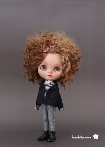 Double Breasted Blazer, Long Sleeve T-shirt, Crop Pants, Ankle socks