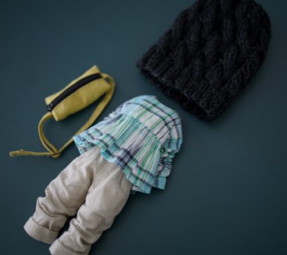 Long Sleeve Shirt, Loose Fit Pants, Knitted Hat, Sling Bag - Image 5