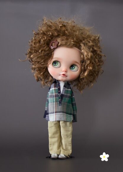 Long Sleeve Shirt with Collar, Pants, Tank Top