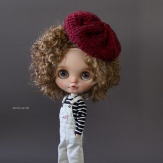 Long Sleeve T-shirt, Overall, Knitted Beret